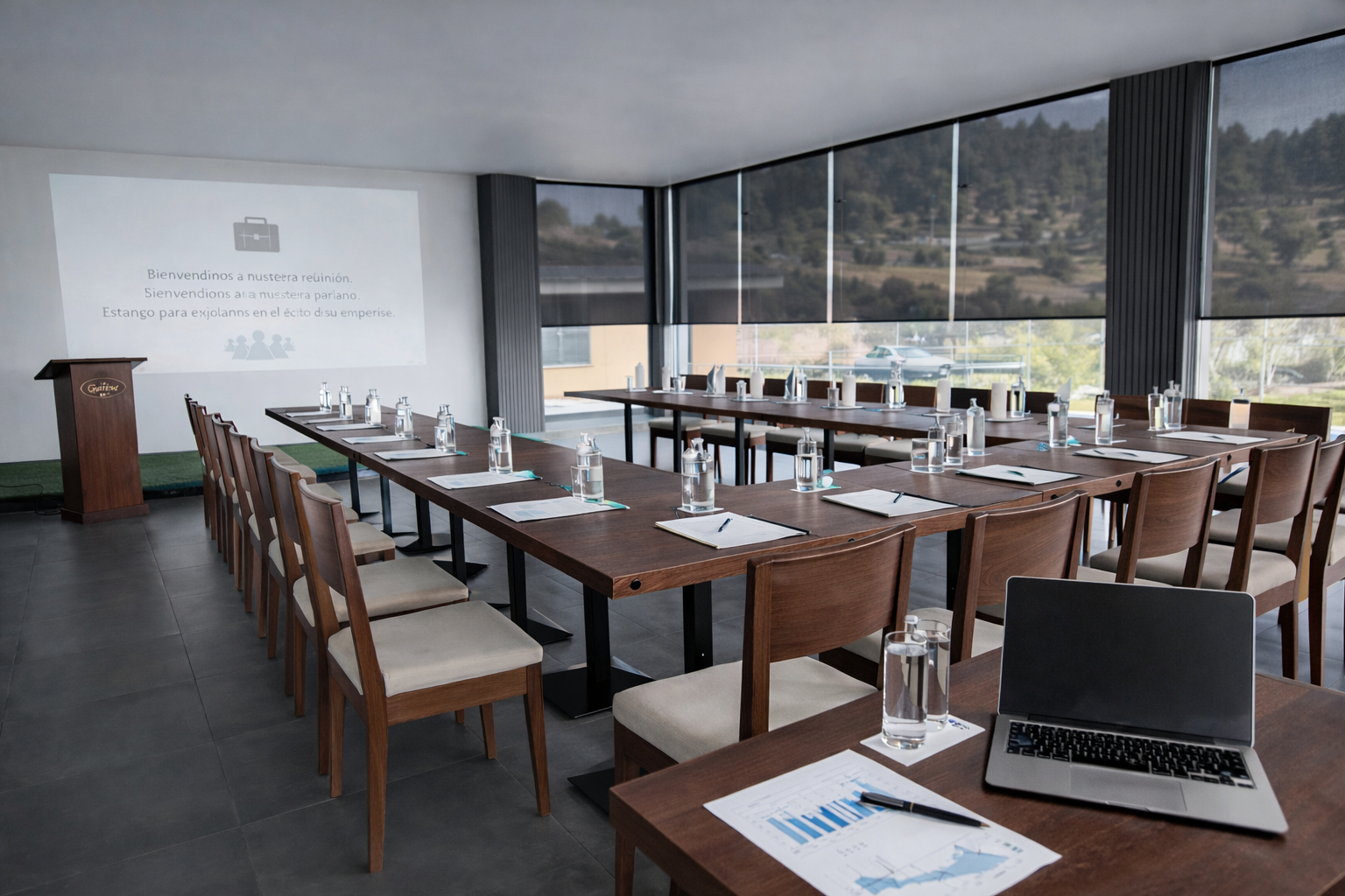 sala de reuniones moderna y profesional